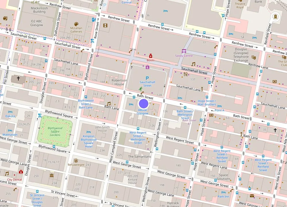 Map: Arthouse Glasgow