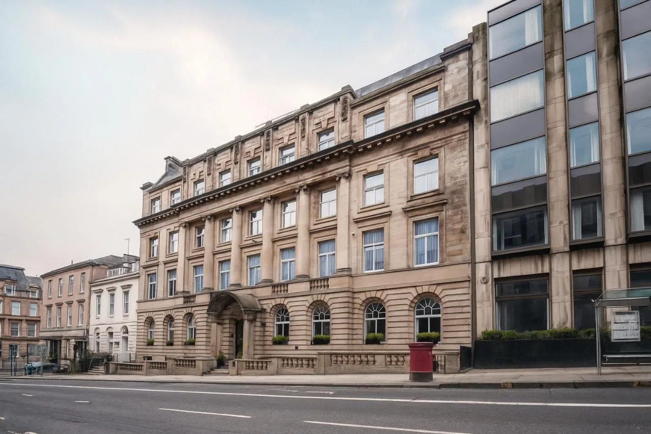 Heritage facade on Bath Street